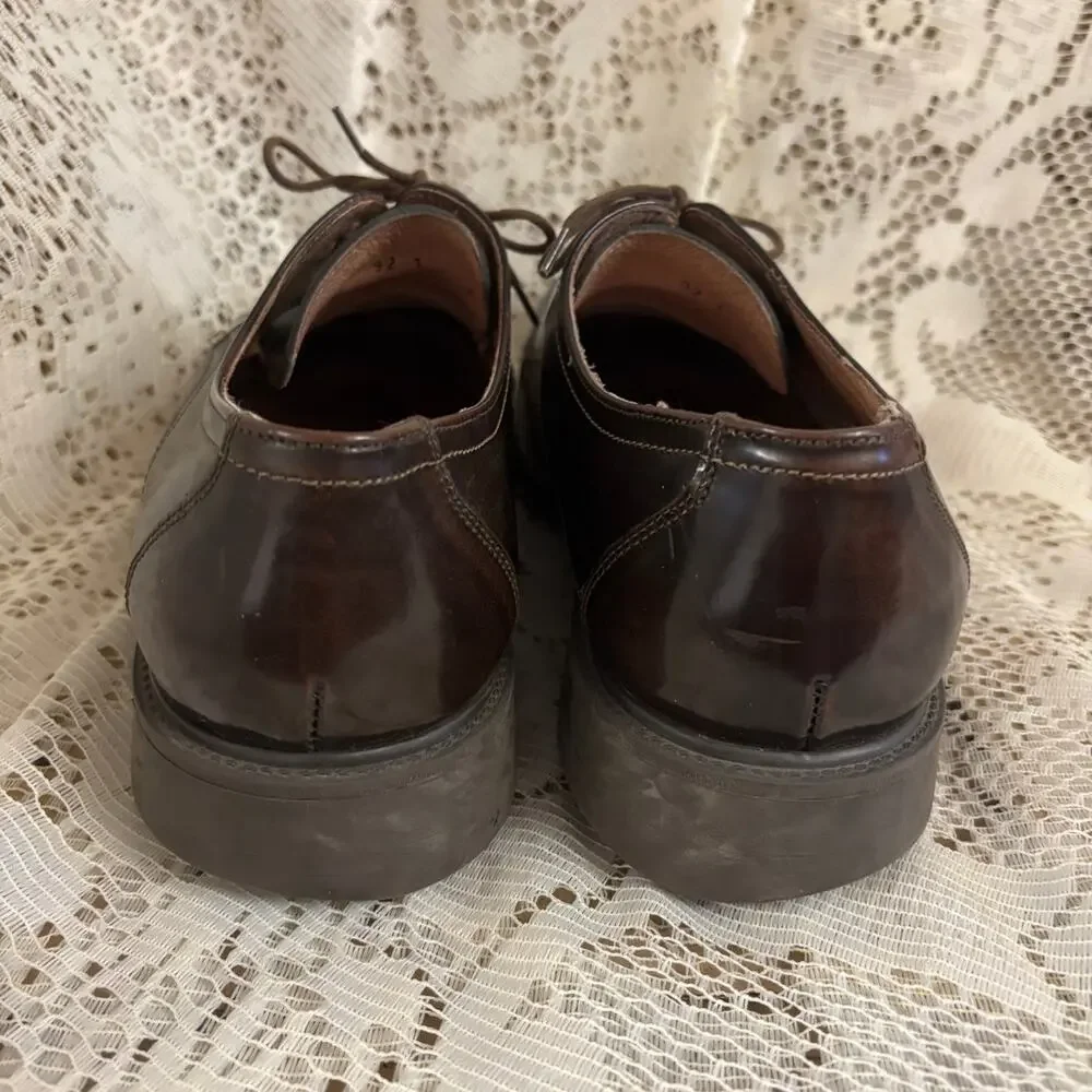Alfani Men's US 10.5 W Brown Leather Derby Dress Shoes